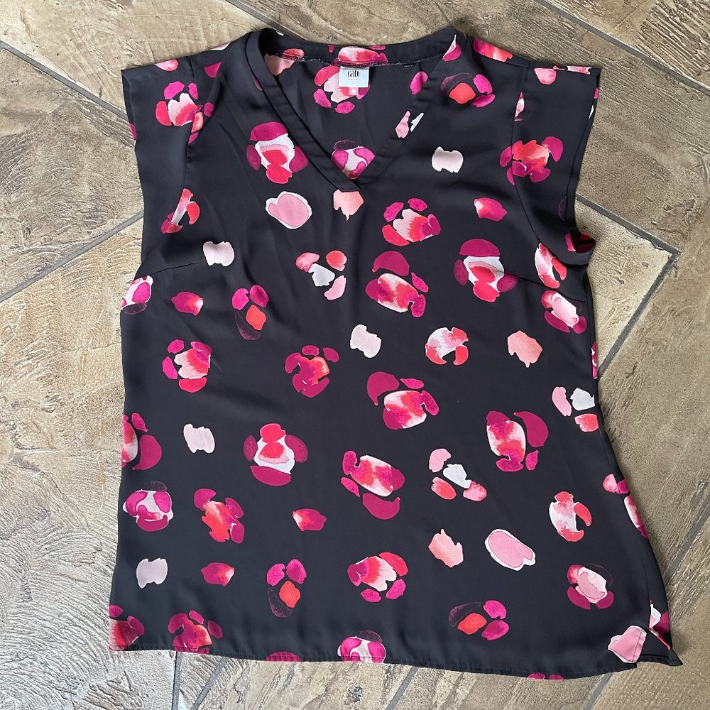 Cabi Tunic with Shades of Pink print